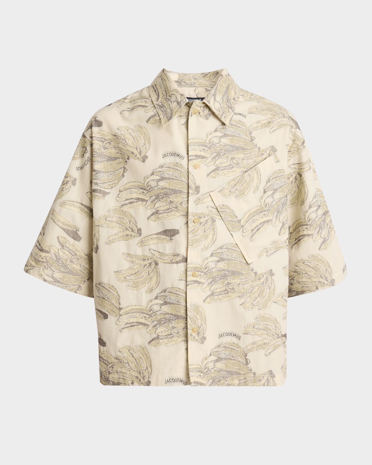 Jacquemus Men 's Banana-Print Sport Shirt