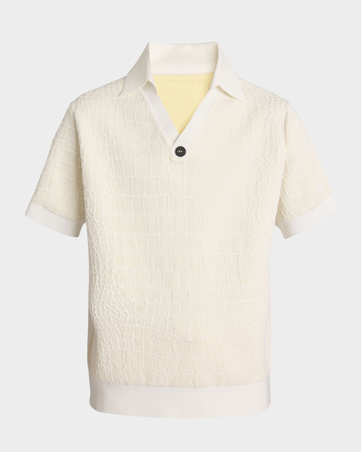 Jacquemus Men 's Croc-Patterned Polo Shirt