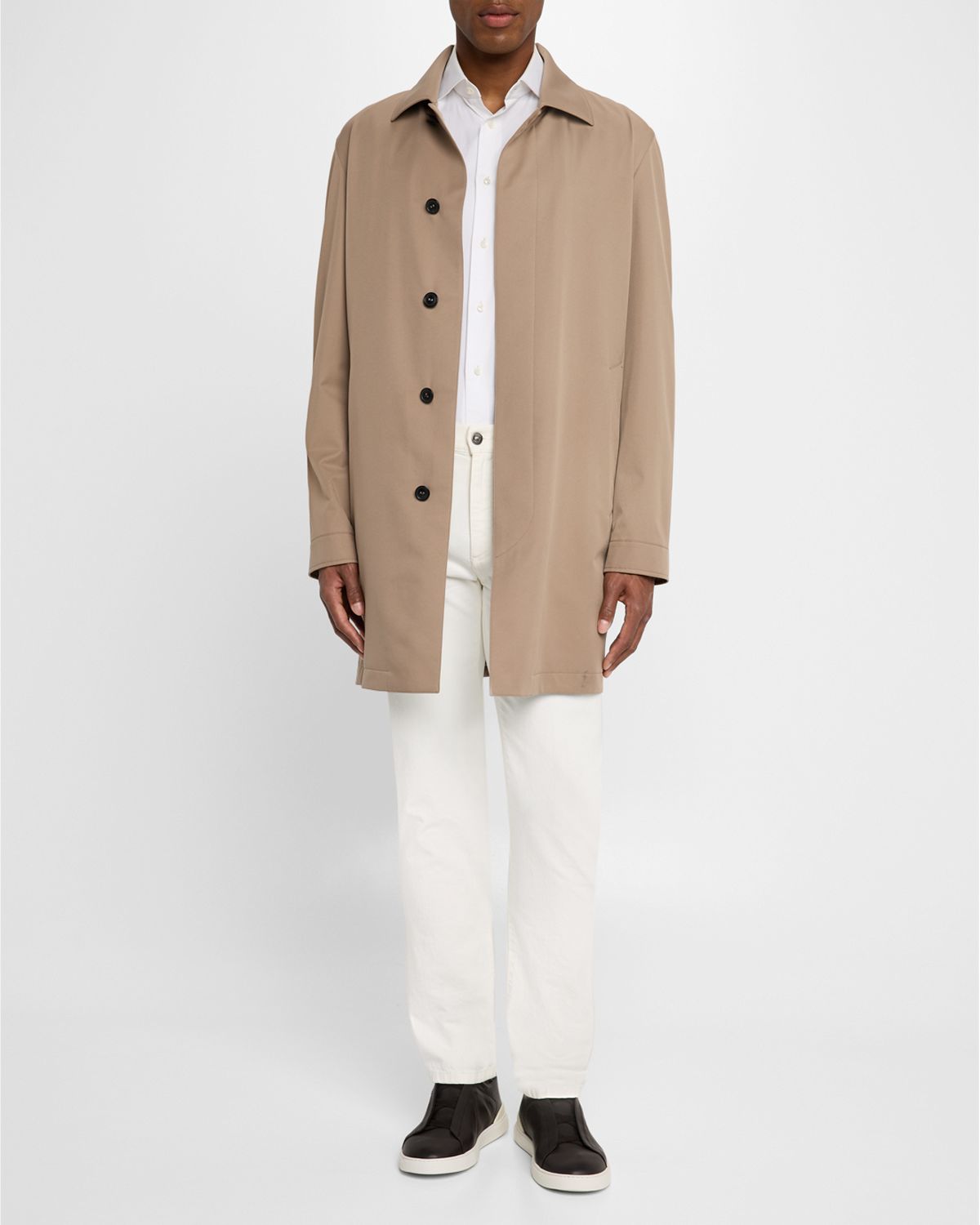 ZEGNA Men's Microfiber Raincoat