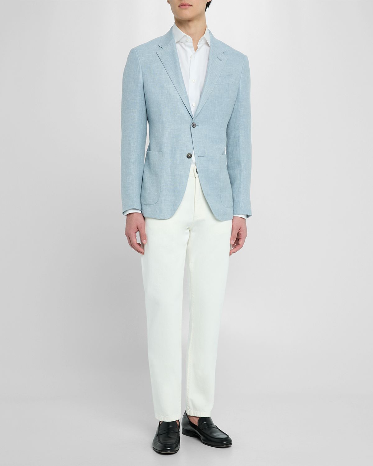 ZEGNA Men 's Slim Denim Five-Pocket Pants