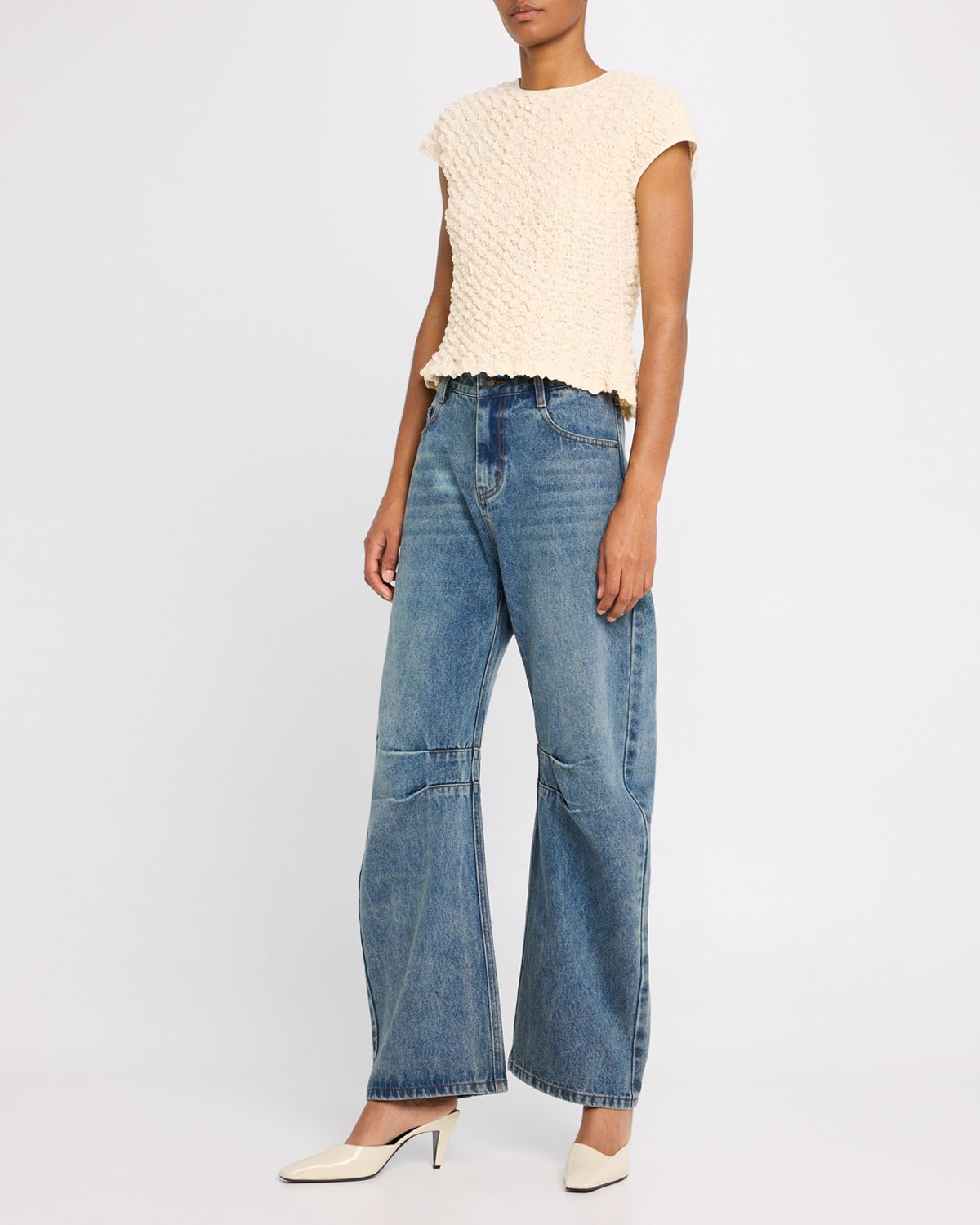 Wynn Hamlyn Curved Dart Leg Jeans
