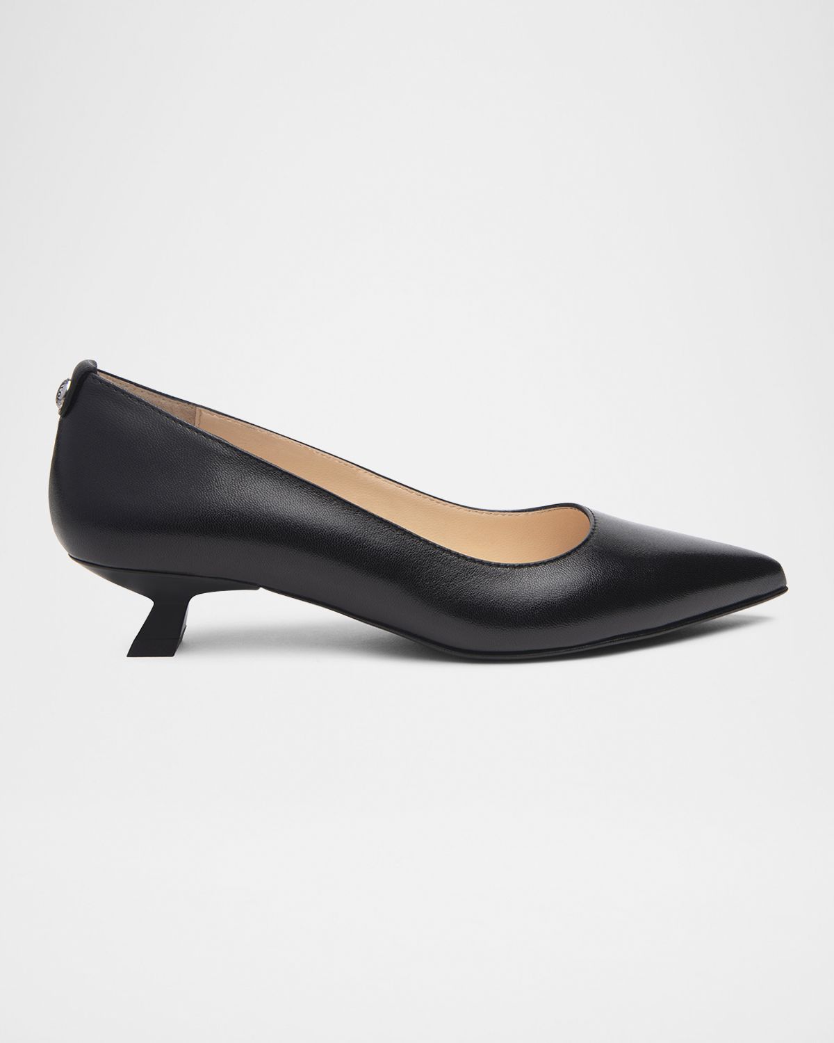 NeroGiardini Leather Kitten-Heel Pumps