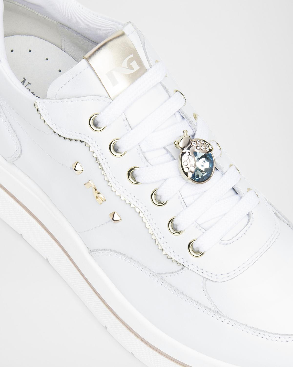 NeroGiardini Leather Jeweled Low-Top Sneakers | Thumbnail 4 NeroGiardini Leather Jeweled Low-Top Sneakers | Thumbnail 4
