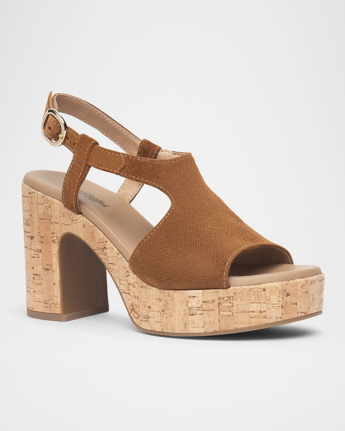 NeroGiardini Suede Ankle-Strap Platform Cork Sandals | Thumbnail 2 NeroGiardini Suede Ankle-Strap Platform Cork Sandals | Thumbnail 2