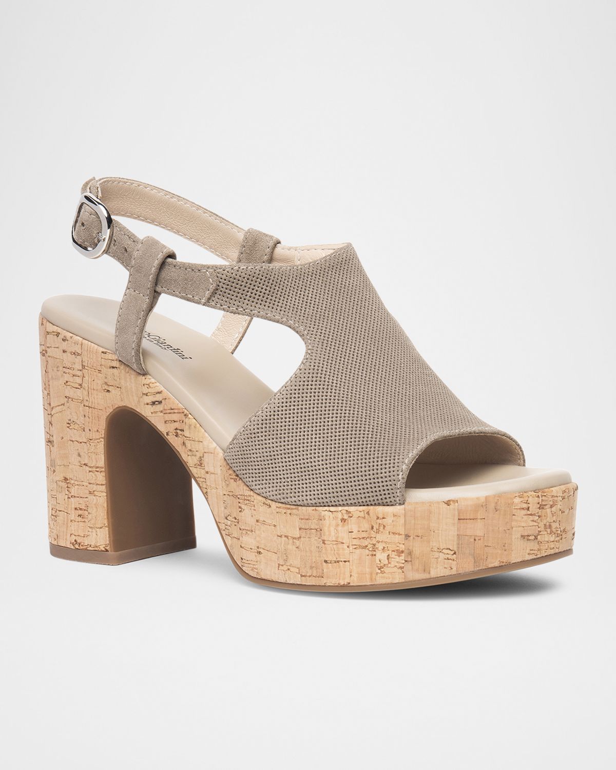 NeroGiardini Suede Ankle-Strap Platform Cork Sandals | Thumbnail 2 NeroGiardini Suede Ankle-Strap Platform Cork Sandals | Thumbnail 2