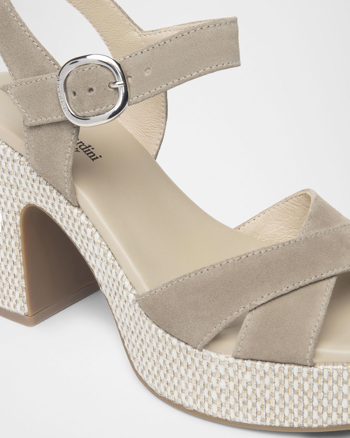 NeroGiardini Suede Criss-Cross Strap Woven Platform Sandals | Thumbnail 4 NeroGiardini Suede Criss-Cross Strap Woven Platform Sandals | Thumbnail 4