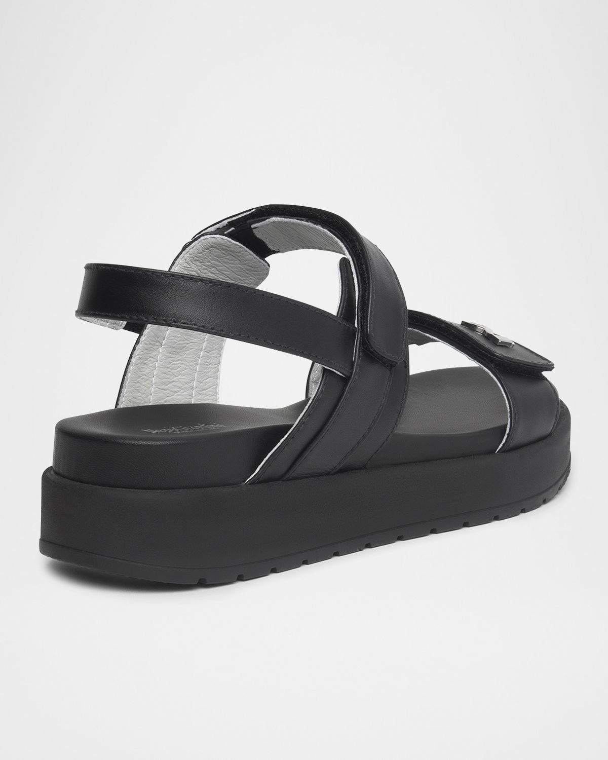 NeroGiardini Leather Double-Grip Flatform Sandals | Thumbnail 3