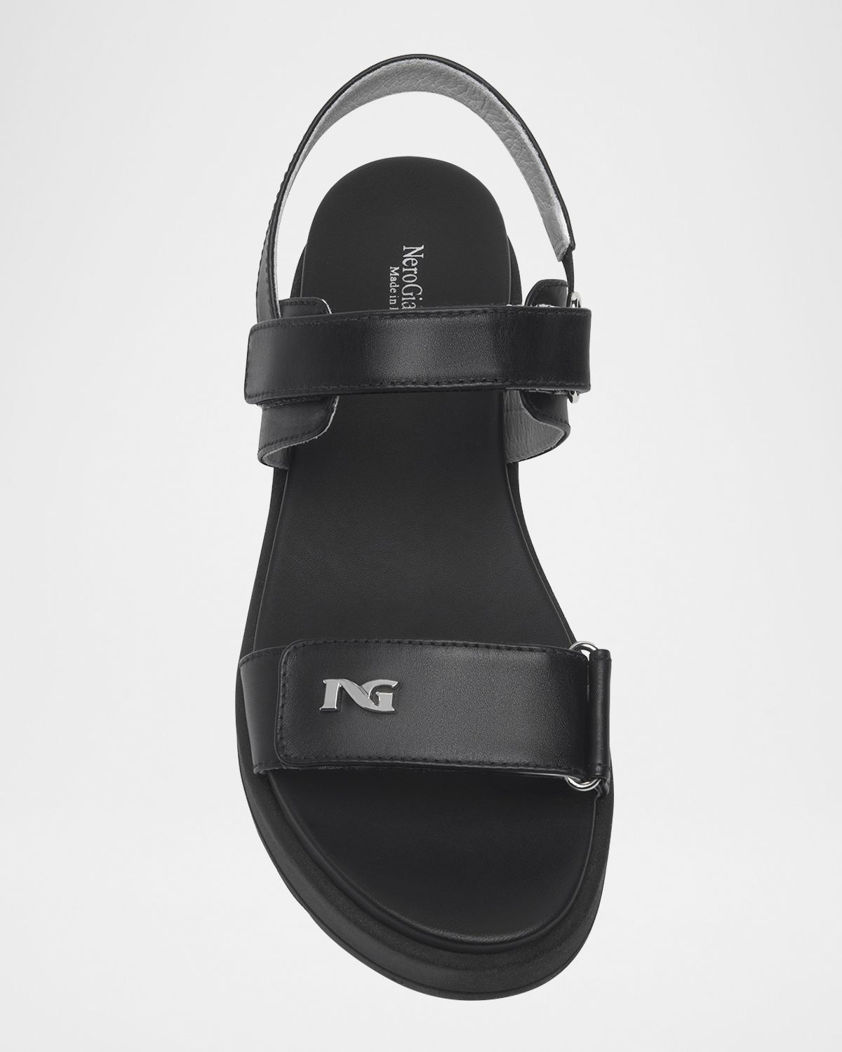 NeroGiardini Leather Double-Grip Flatform Sandals | Thumbnail 5