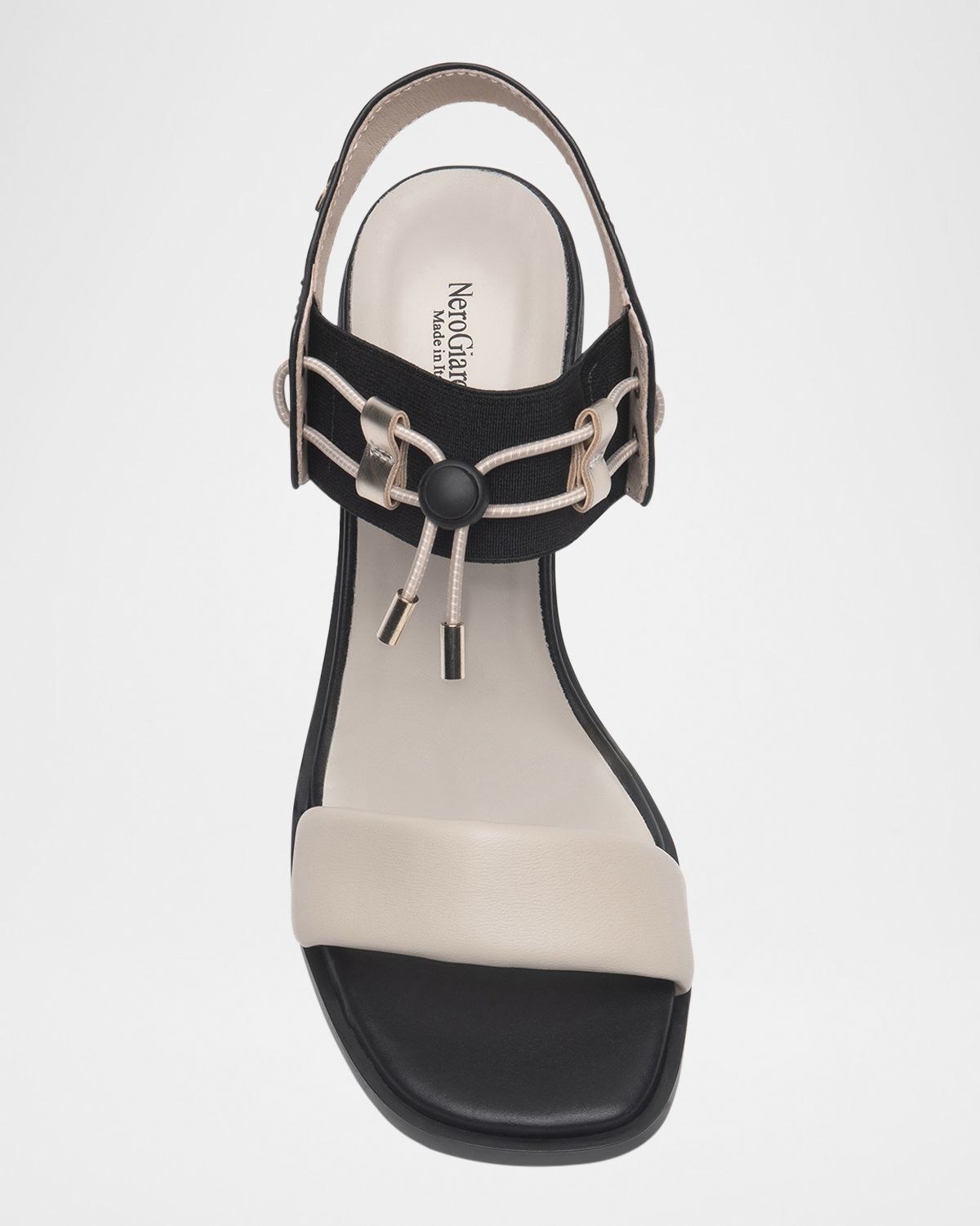 NeroGiardini Bungee Bicolor Leather Dress Sandals | Thumbnail 5 NeroGiardini Bungee Bicolor Leather Dress Sandals | Thumbnail 5