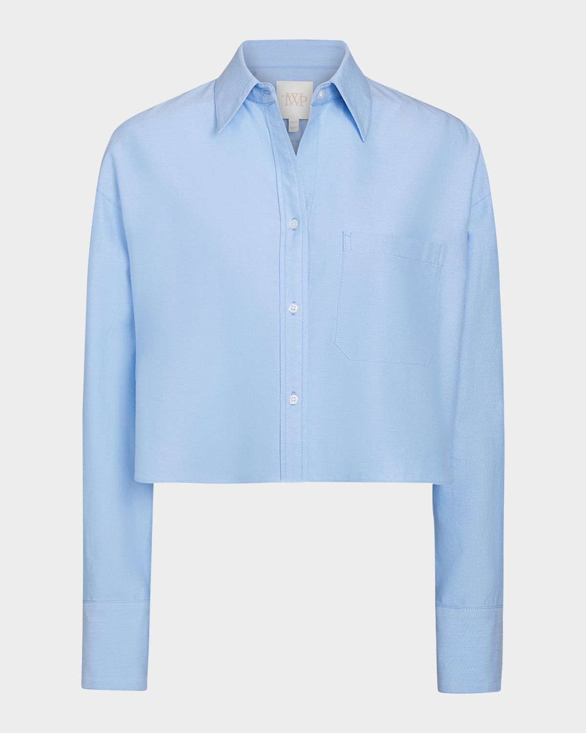 TWP Little Big Joe Cropped Button-Front Shirt