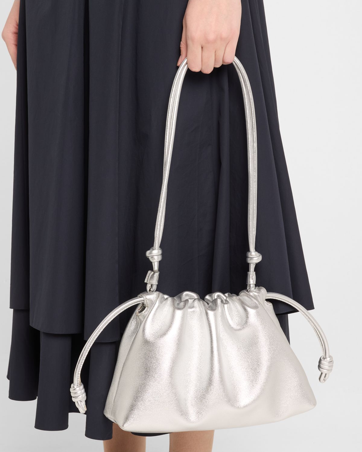 Loewe Flamenco Metallic Leather Shoulder Bag