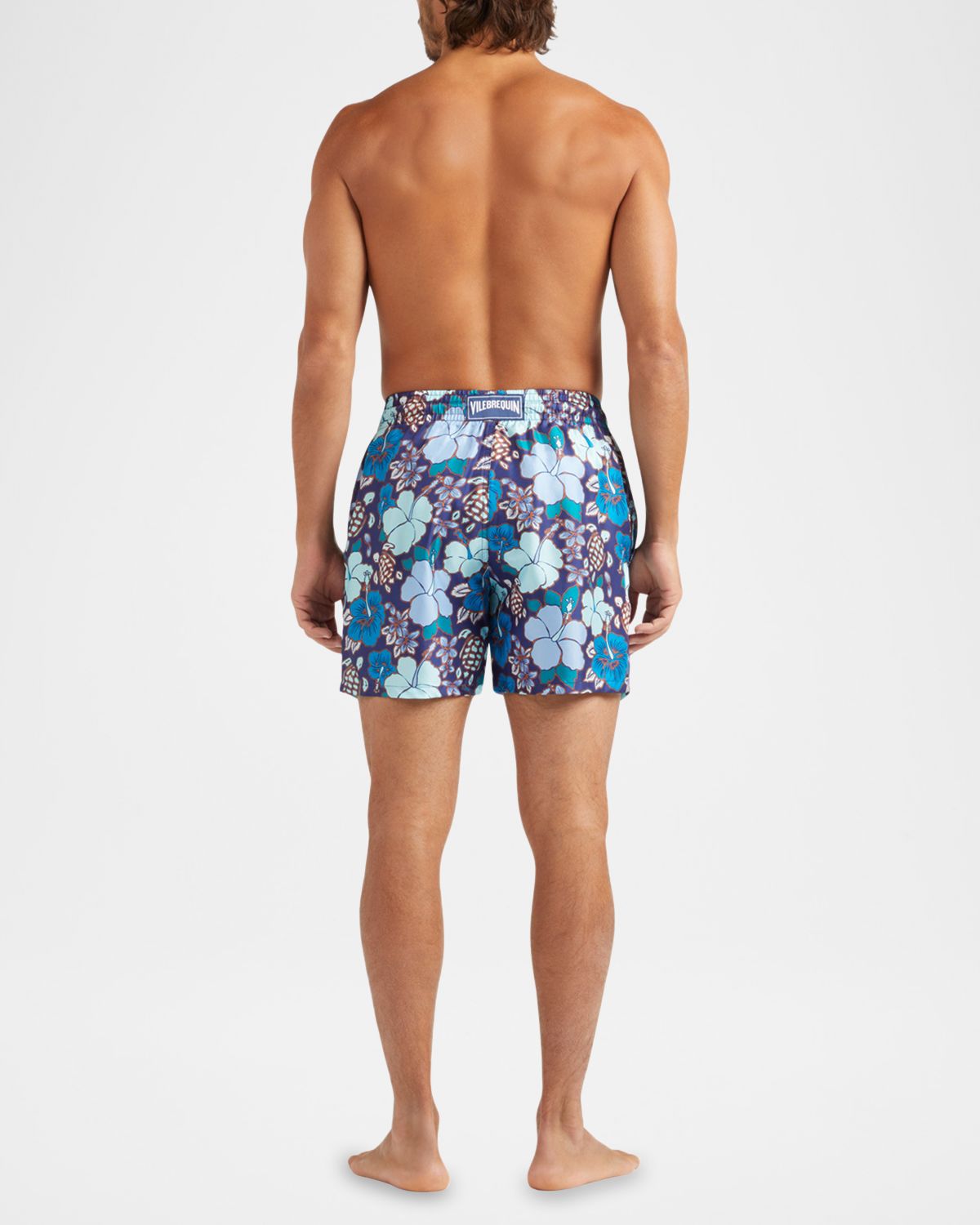 Vilebrequin Men 's Floral Turtle Swim Shorts
