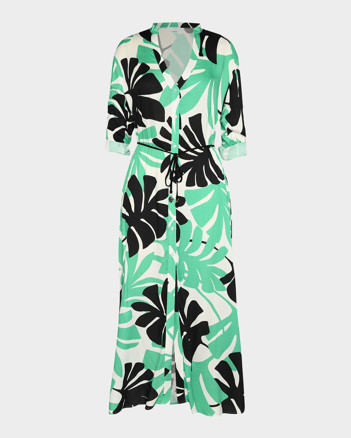 Sunshine 79 Monstera Maxi Shirtdress