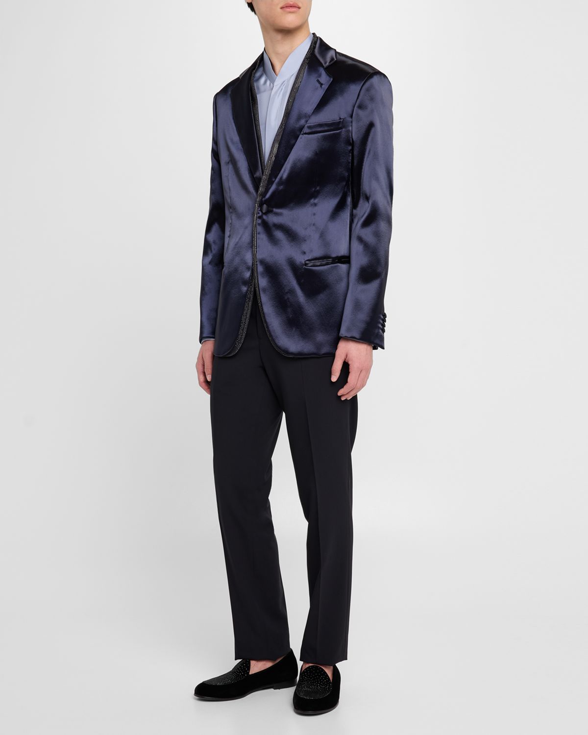Giorgio Armani Men 's Soho Rhinestone-Trim Tuxedo Jacket