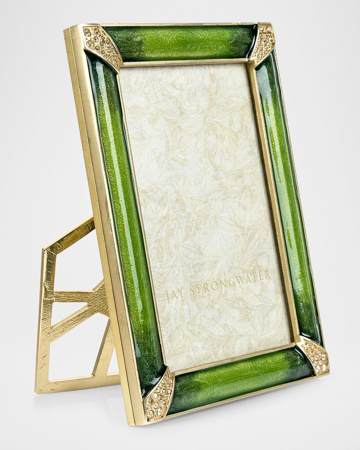 Jay Strongwater Lavinia 4" x 6" Picture Frame, Emerald