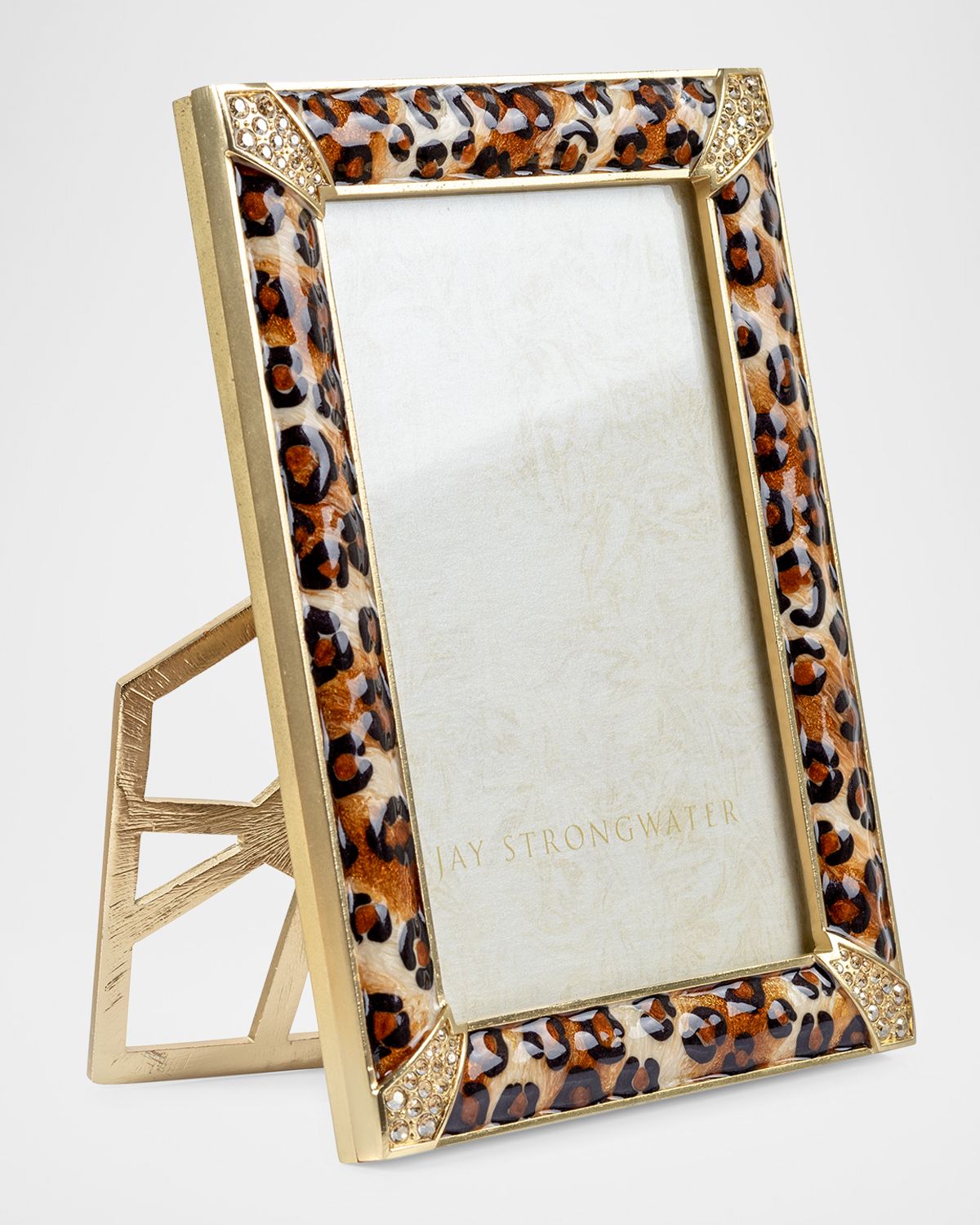 Jay Strongwater Lavinia 4" x 6" Picture Frame, Leopard