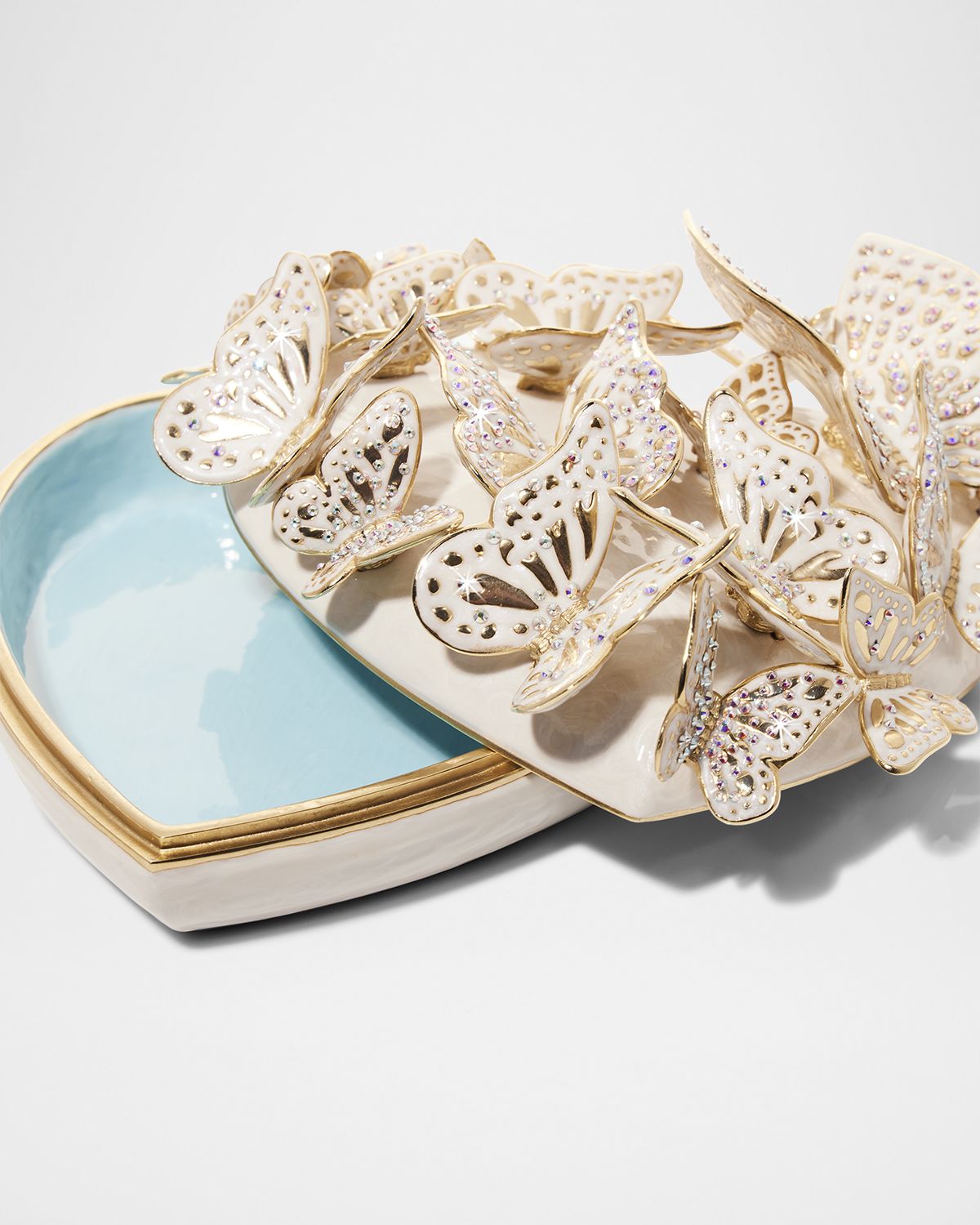 Jay Strongwater Amelia Opal Heart Box
