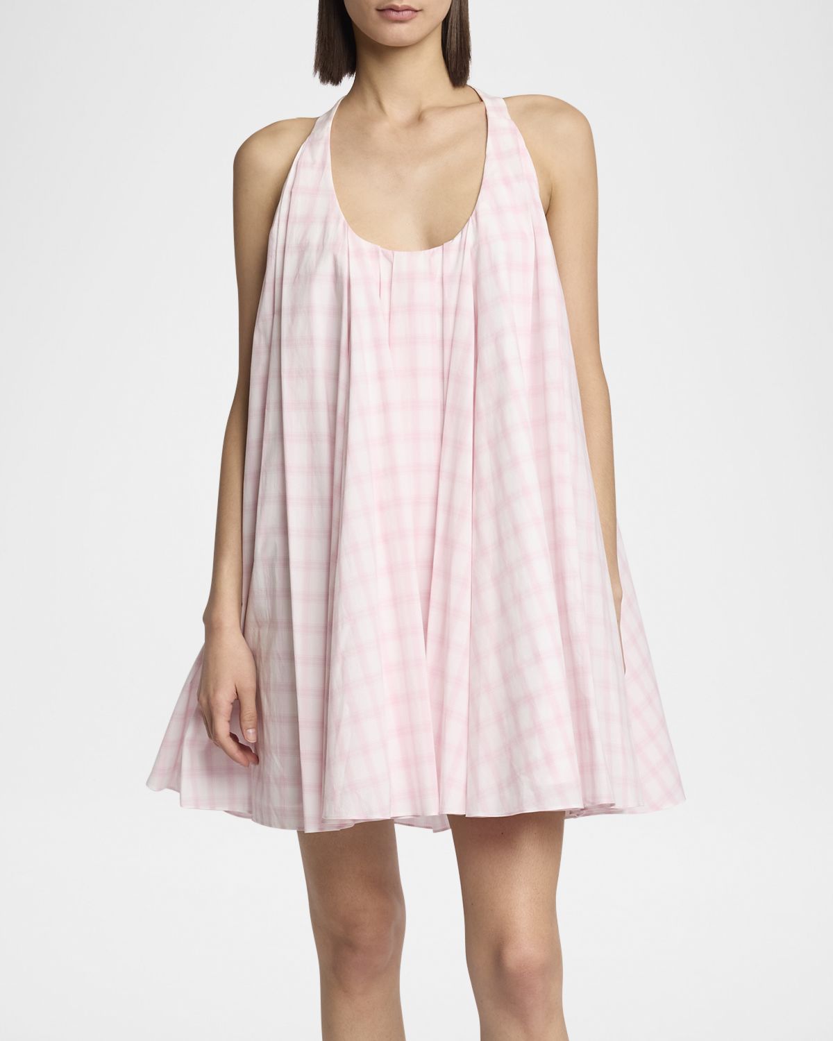 Loewe Plaid Trapeze Mini Dress