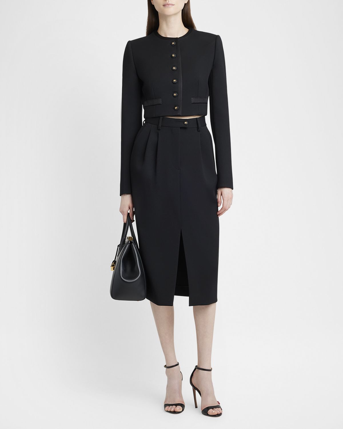 Dolce & Gabbana Lana Single-Breasted Crop Jacket