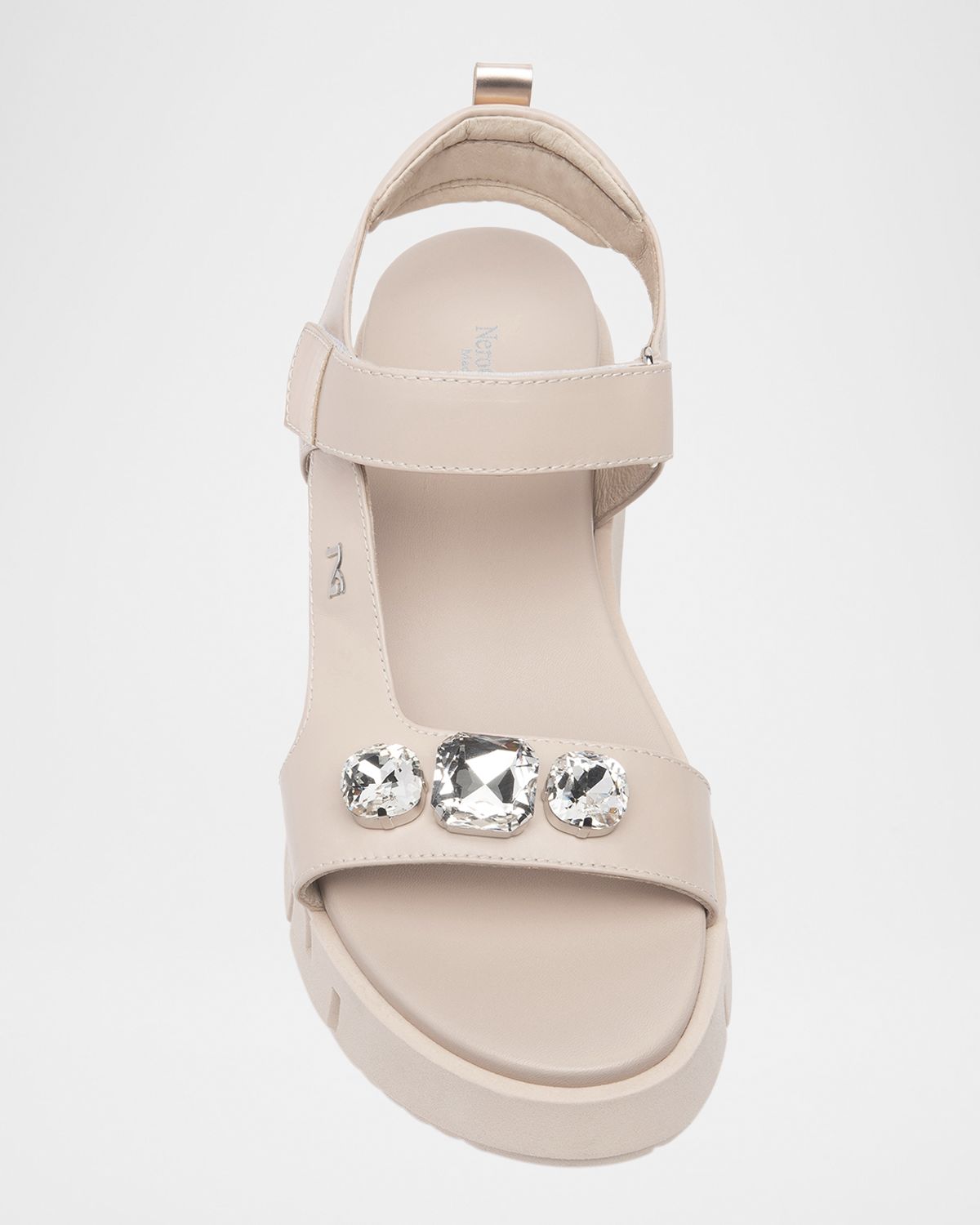 NeroGiardini Stone Embellished Leather Sandals | Thumbnail 5