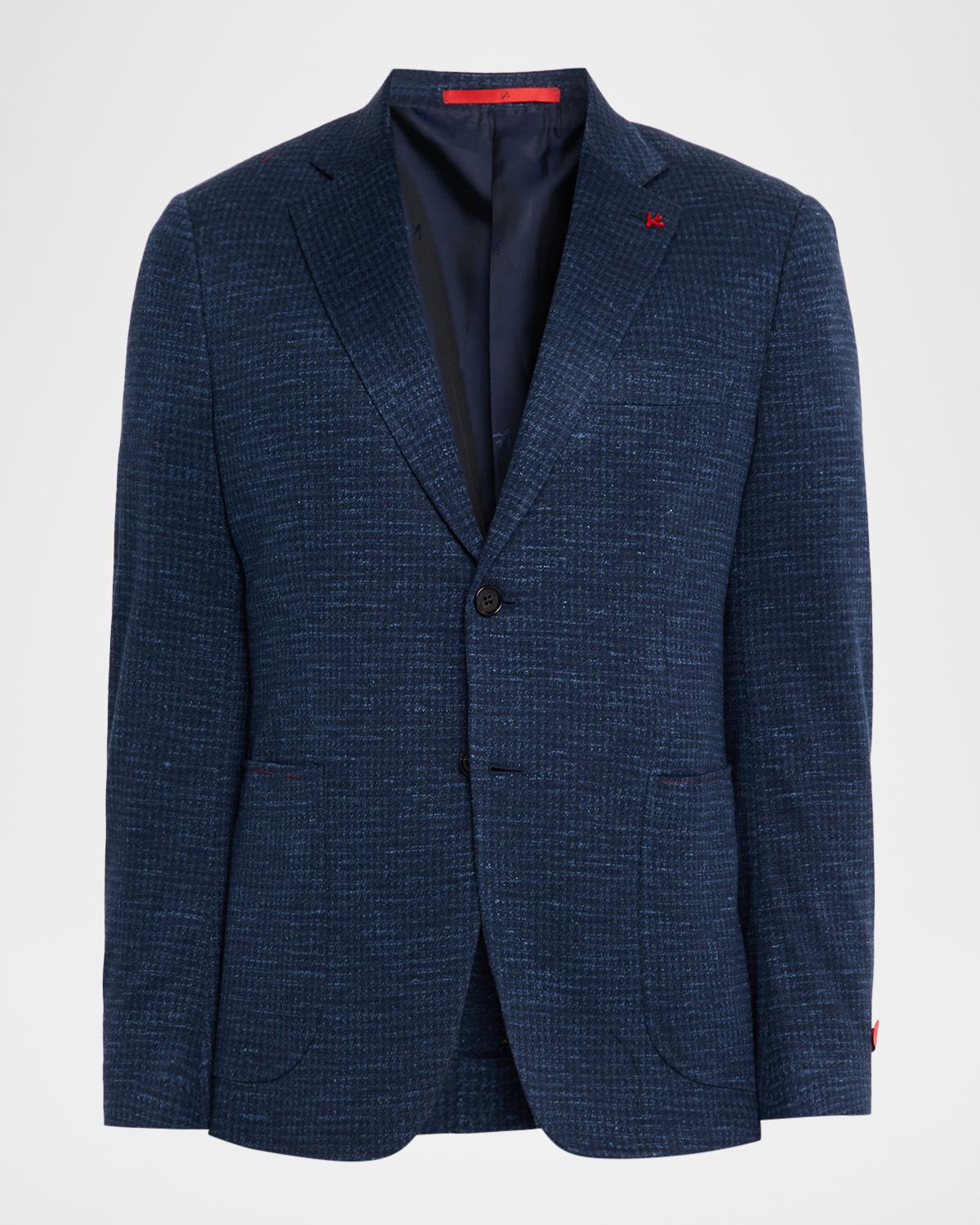 Isaia Men 's Houndstooth Wool-Blend Jersey Blazer