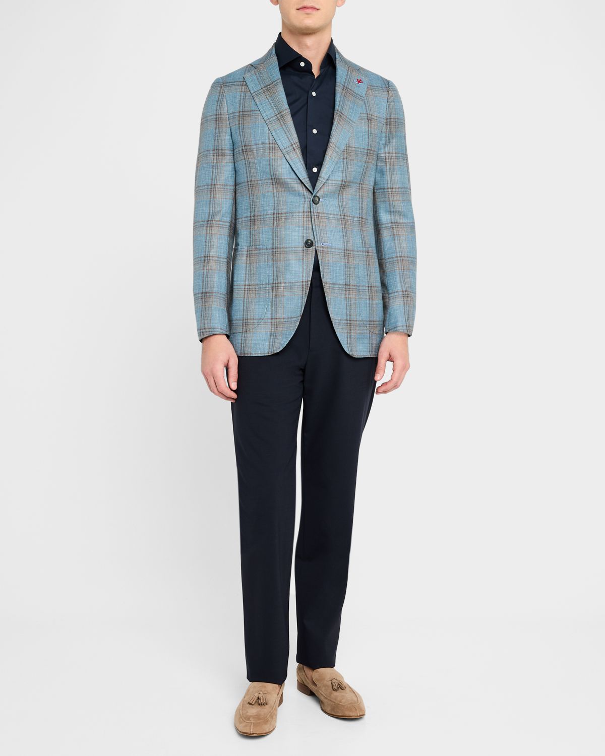Isaia Men 's Wool-Blend Plaid Sport Coat