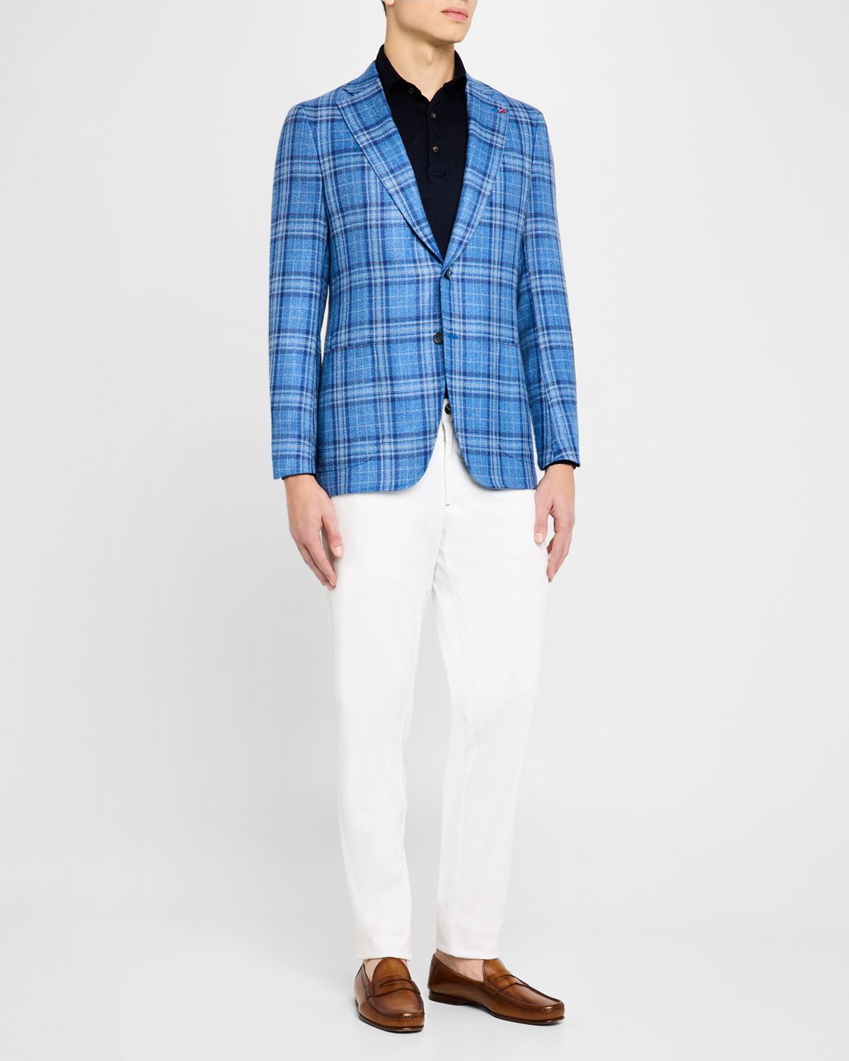 Isaia Men 's Plaid Sport Coat