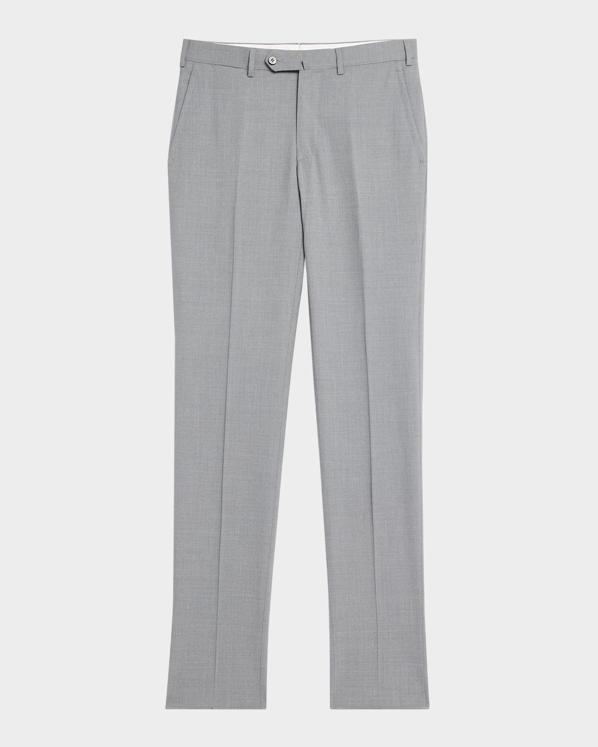 Isaia Men 's Wool Flat Front Pants