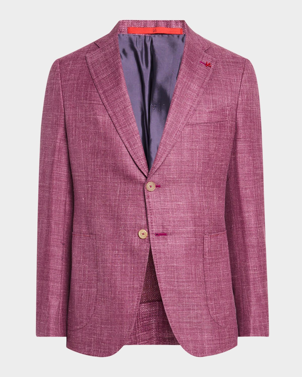 Isaia Men 's Textured Wool-Blend Blazer