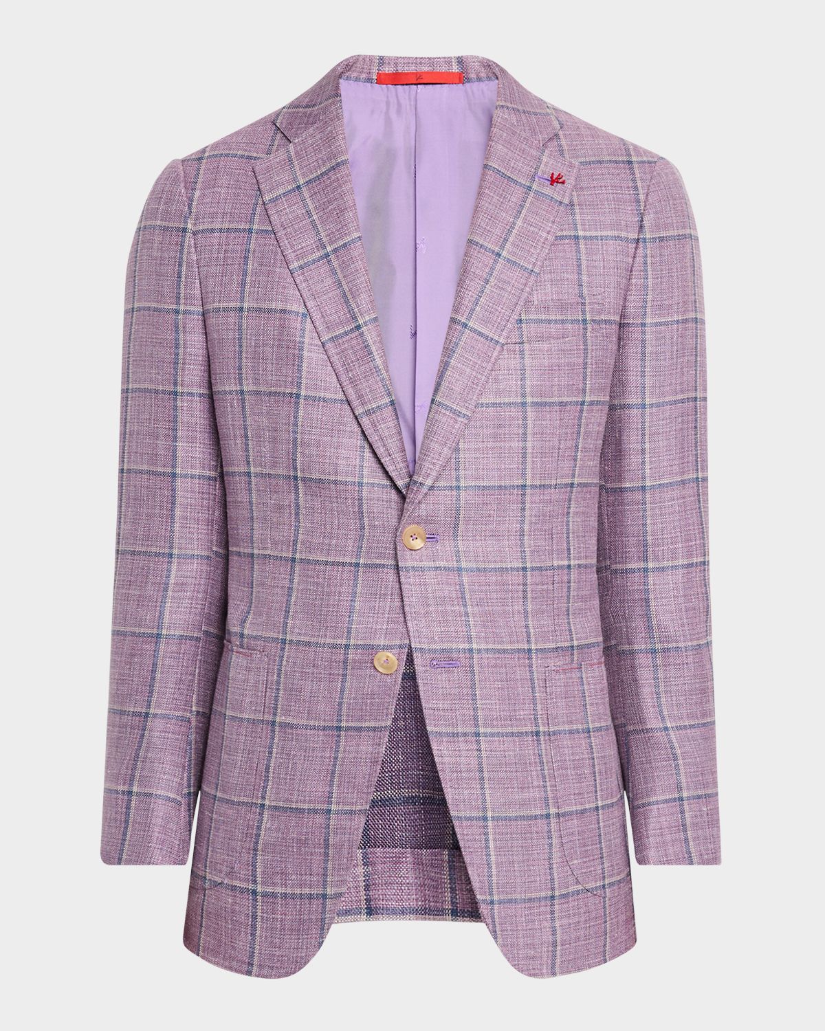 Isaia Men 's Windowpane Sport Coat