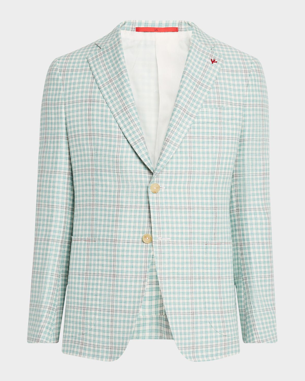 Isaia Men 's Graph Check Sport Coat
