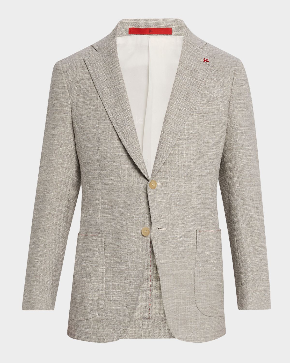 Isaia Men 's Textured Wool-Blend Blazer
