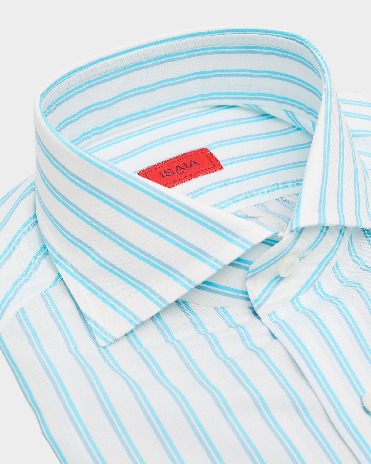 Isaia Men 's Cotton Multi-Stripe Dress Shirt
