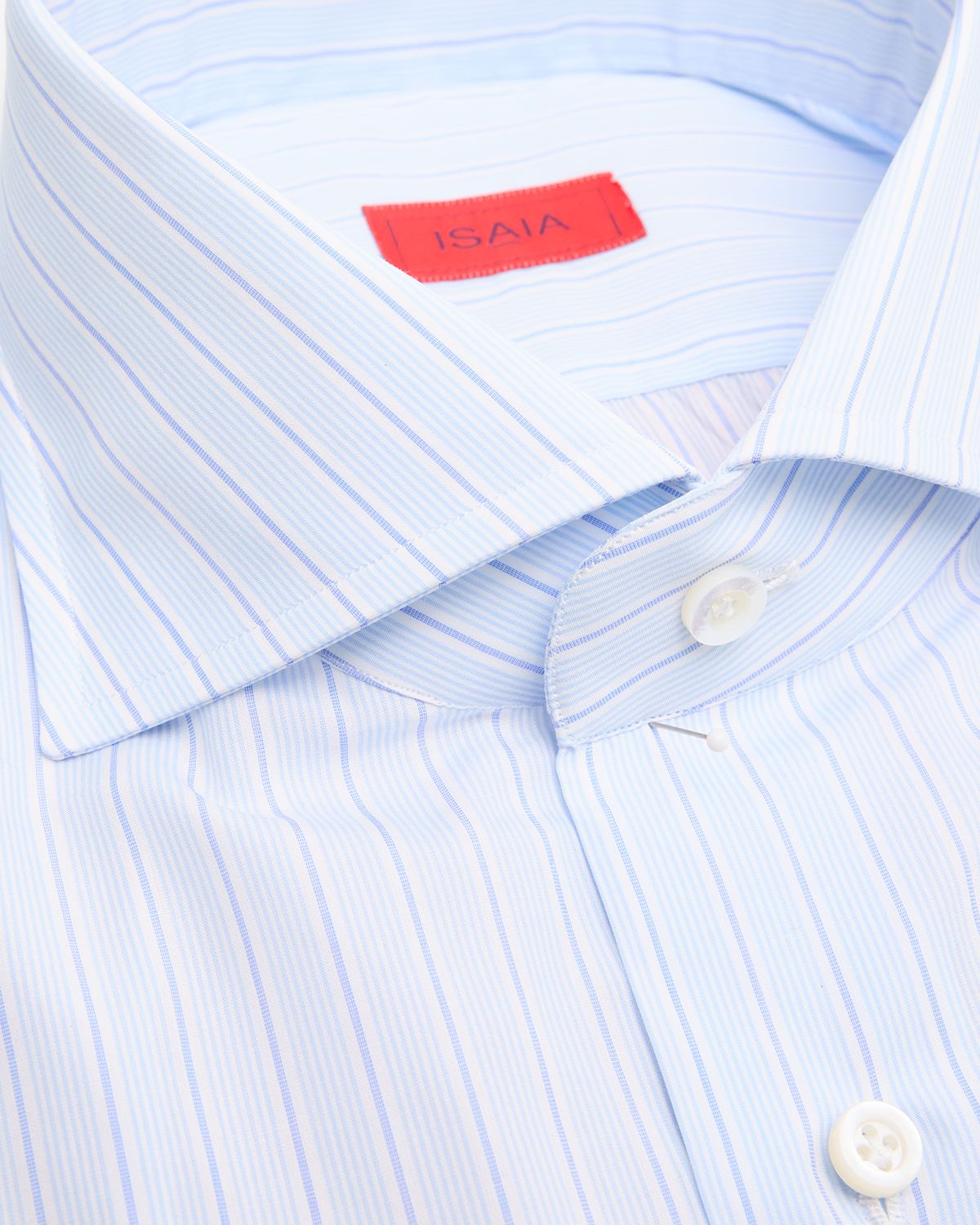 Isaia Men 's Cotton Multi-Stripe Dress Shirt