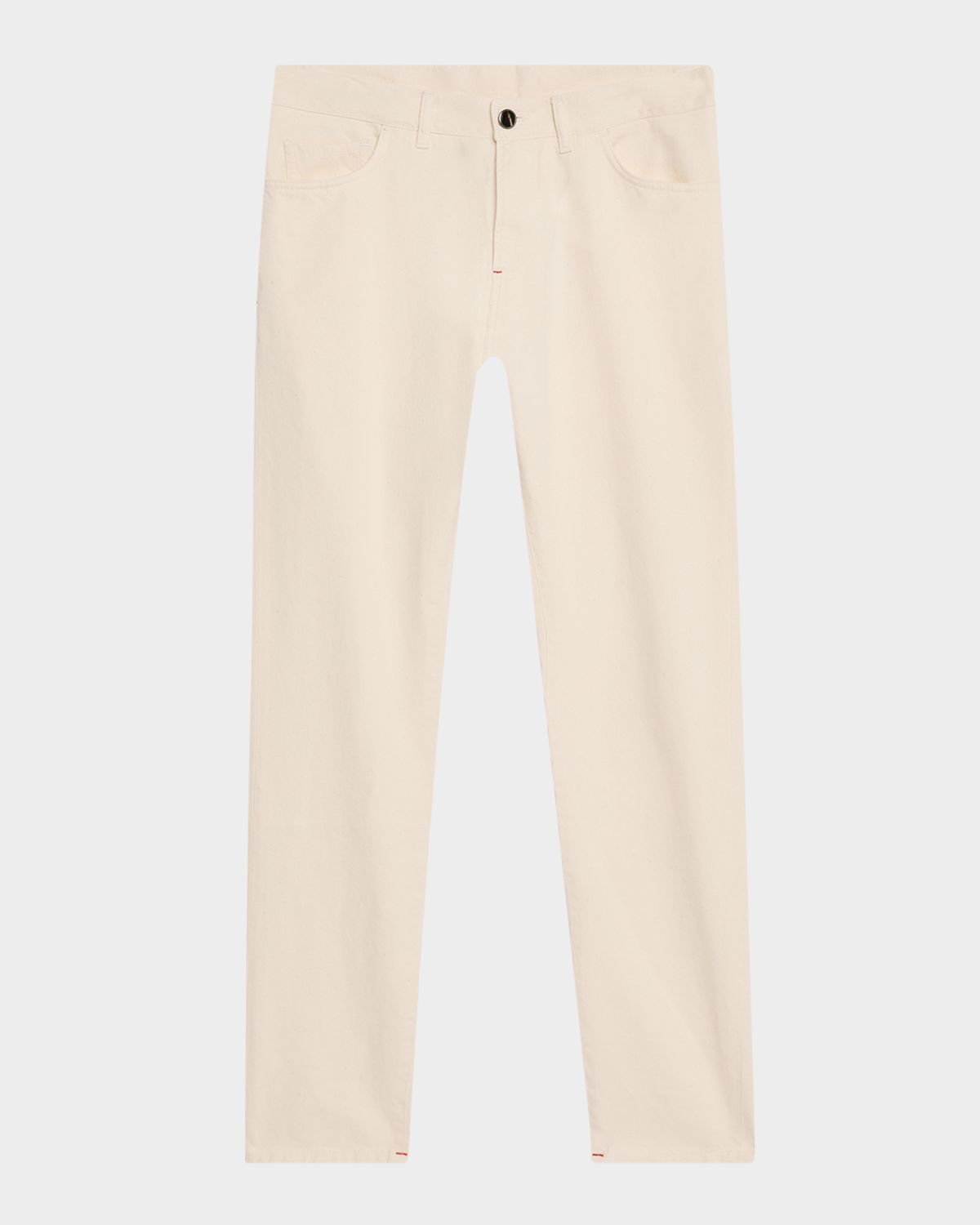Isaia Men 's Ecru Denim Five-Pocket Pants