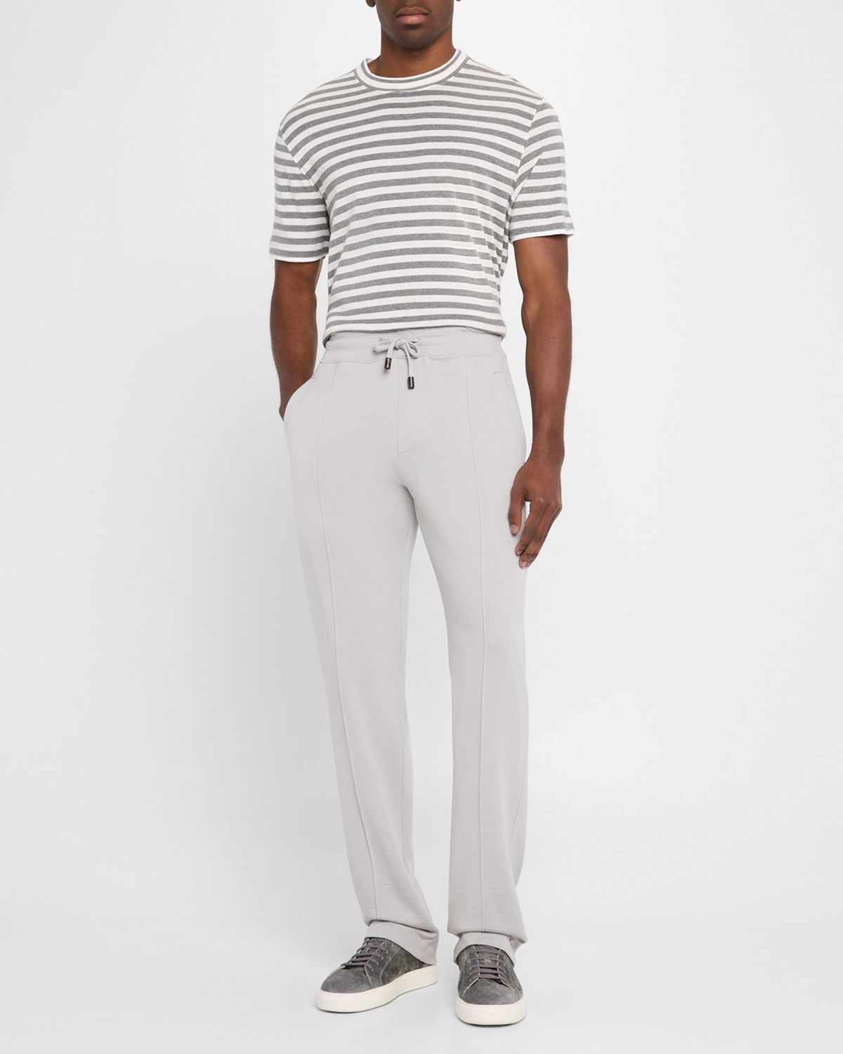 Isaia Men 's Knit Track Pants