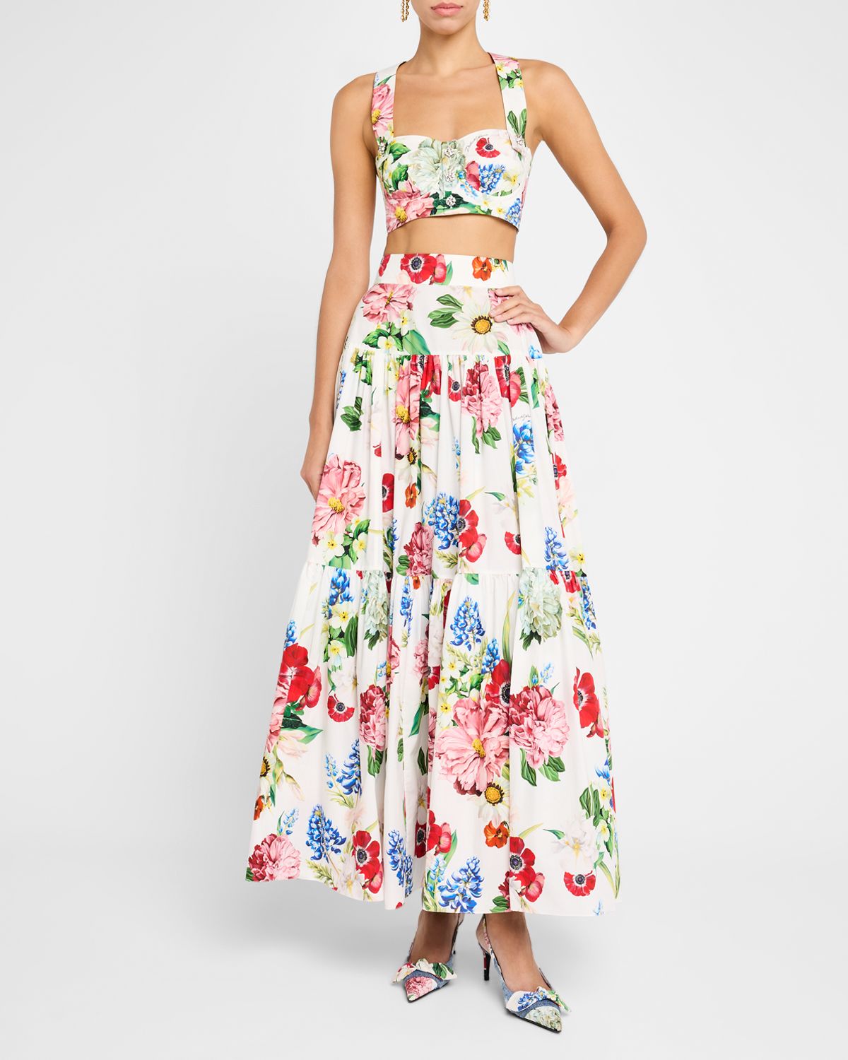 Dolce & Gabbana Floral Bustier Crop Top