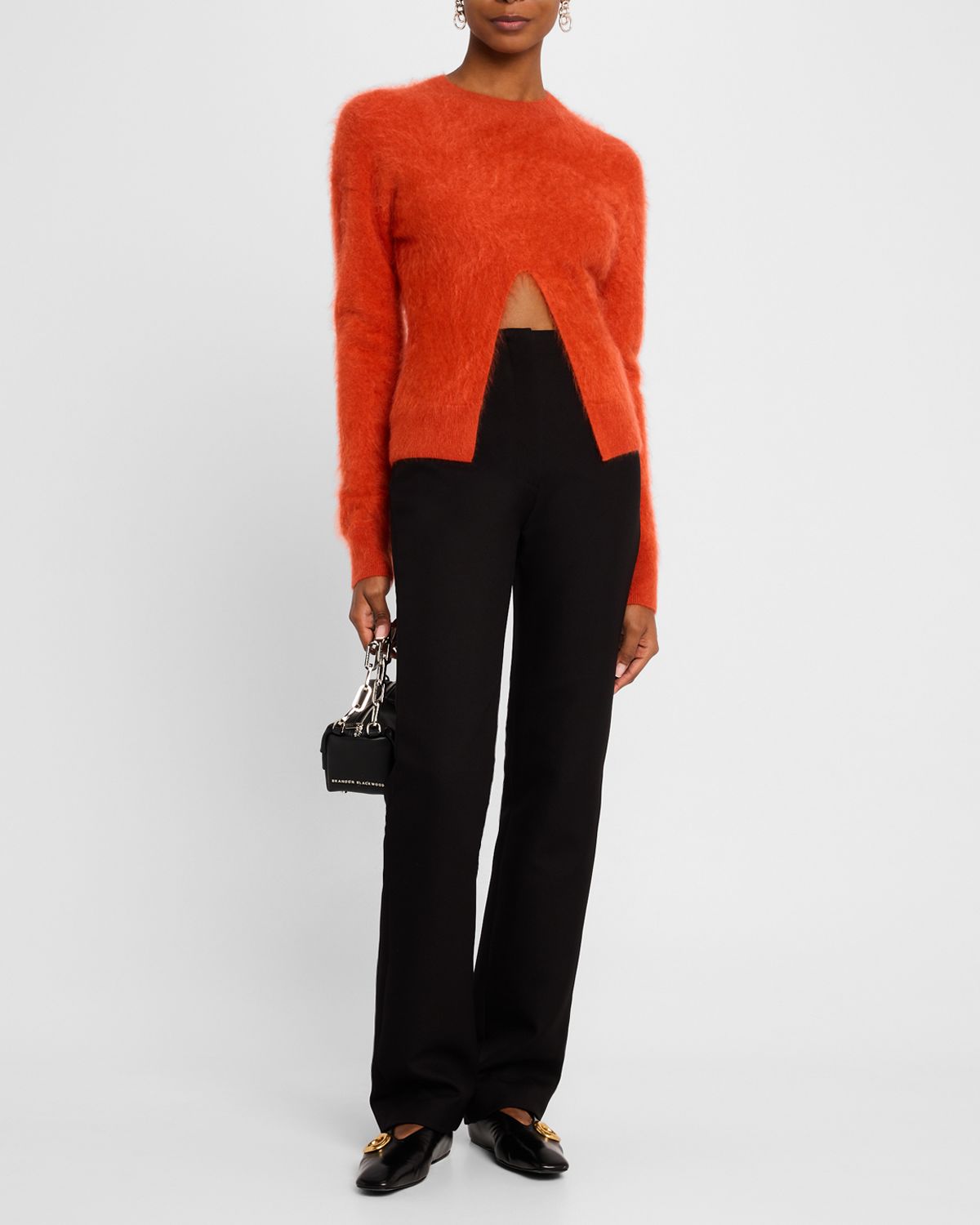Nanushka Kloe Cut-Away Cashmere Sweater