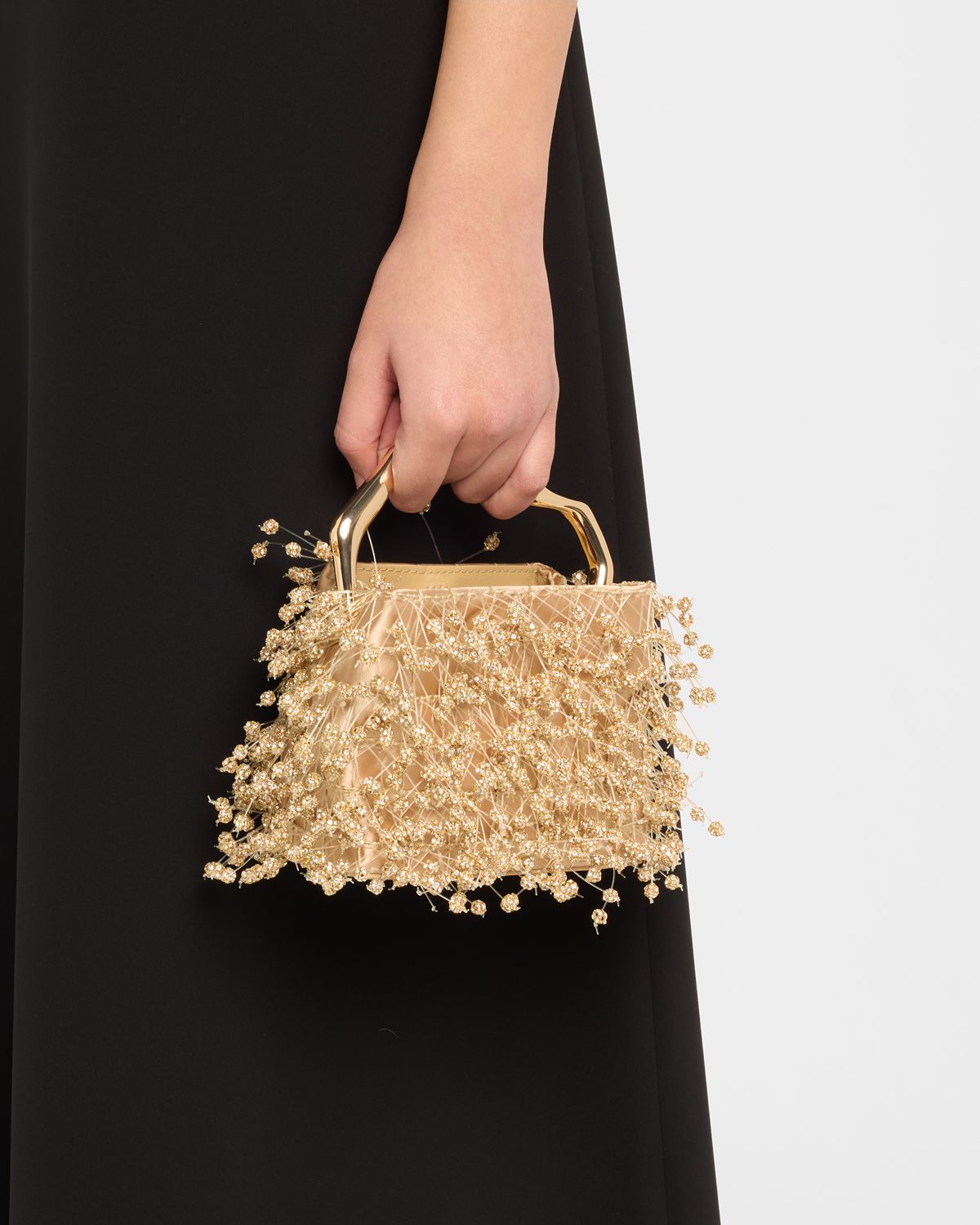 Cult Gaia Solene Mini Beaded Top-Handle Bag