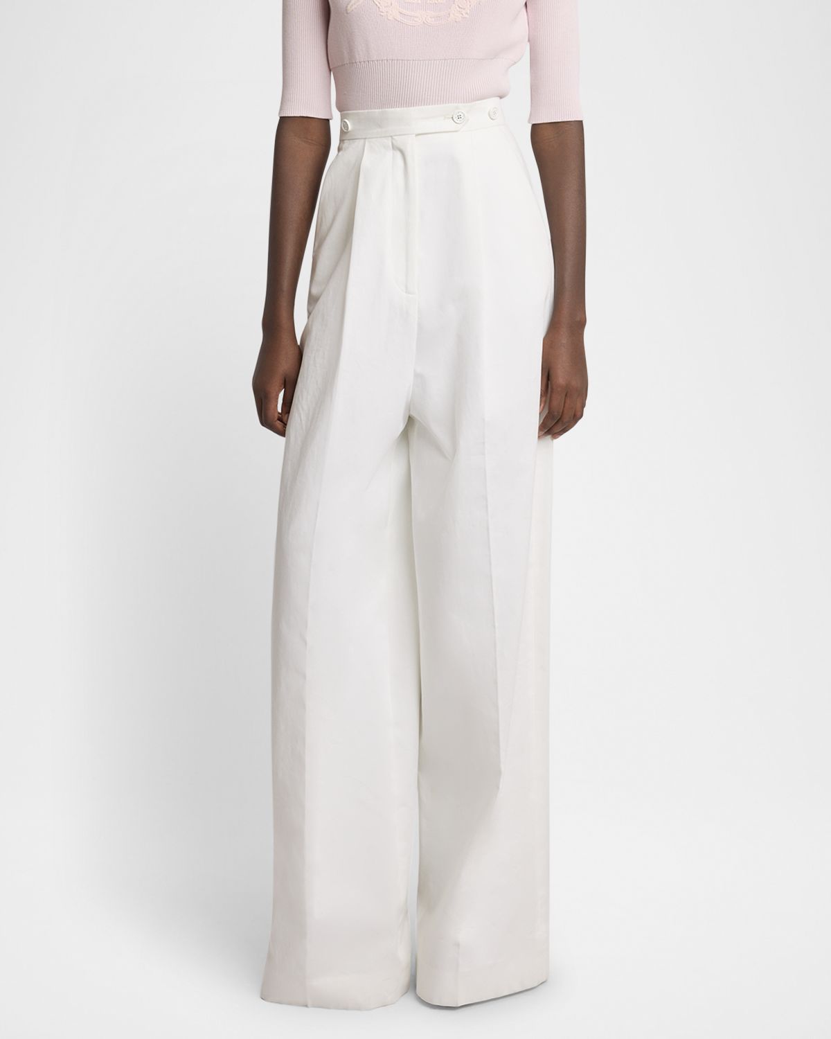 Givenchy Pleated Wide Leg Trousers