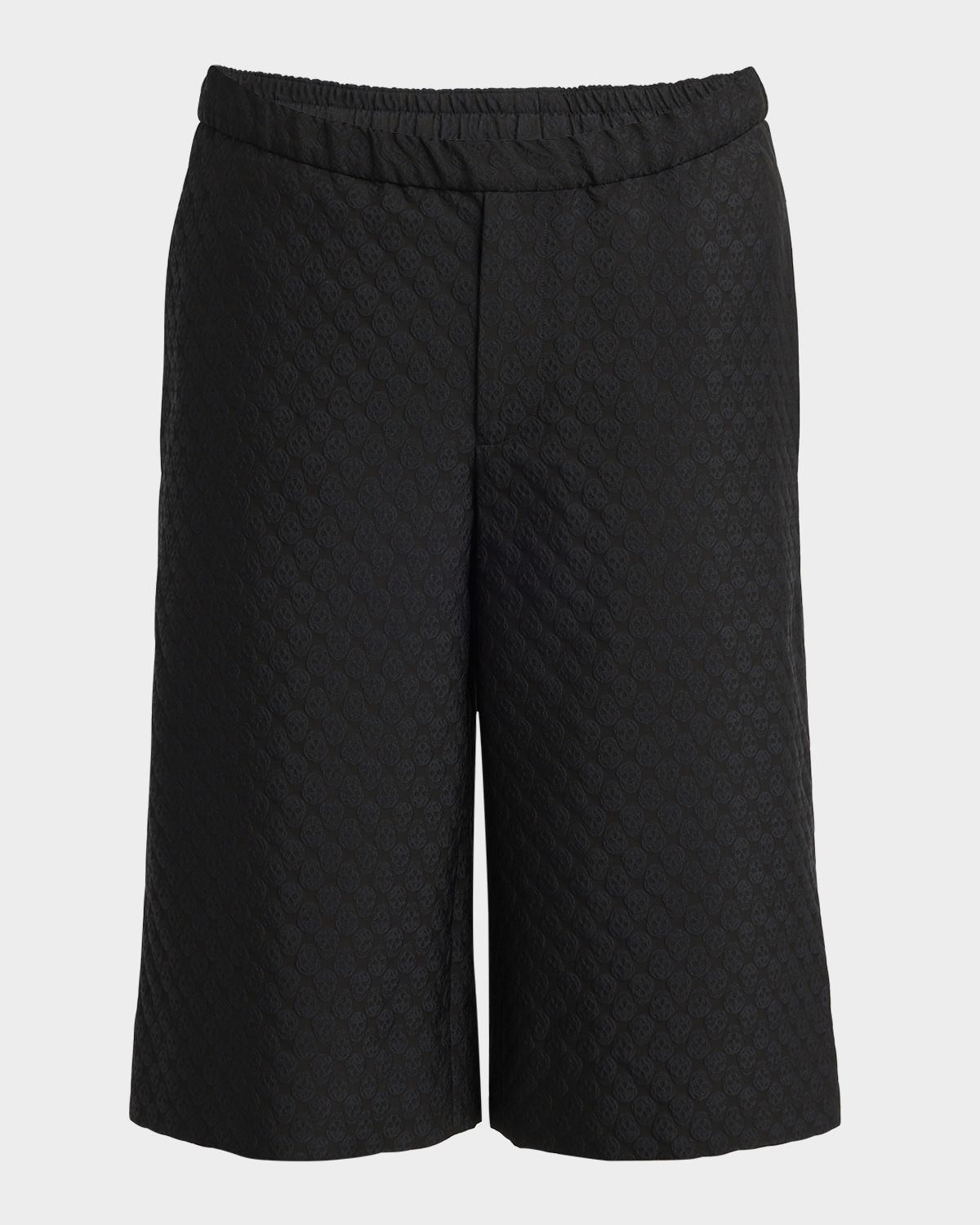 McQueen Men 's Skull Jacquard Pajama Shorts