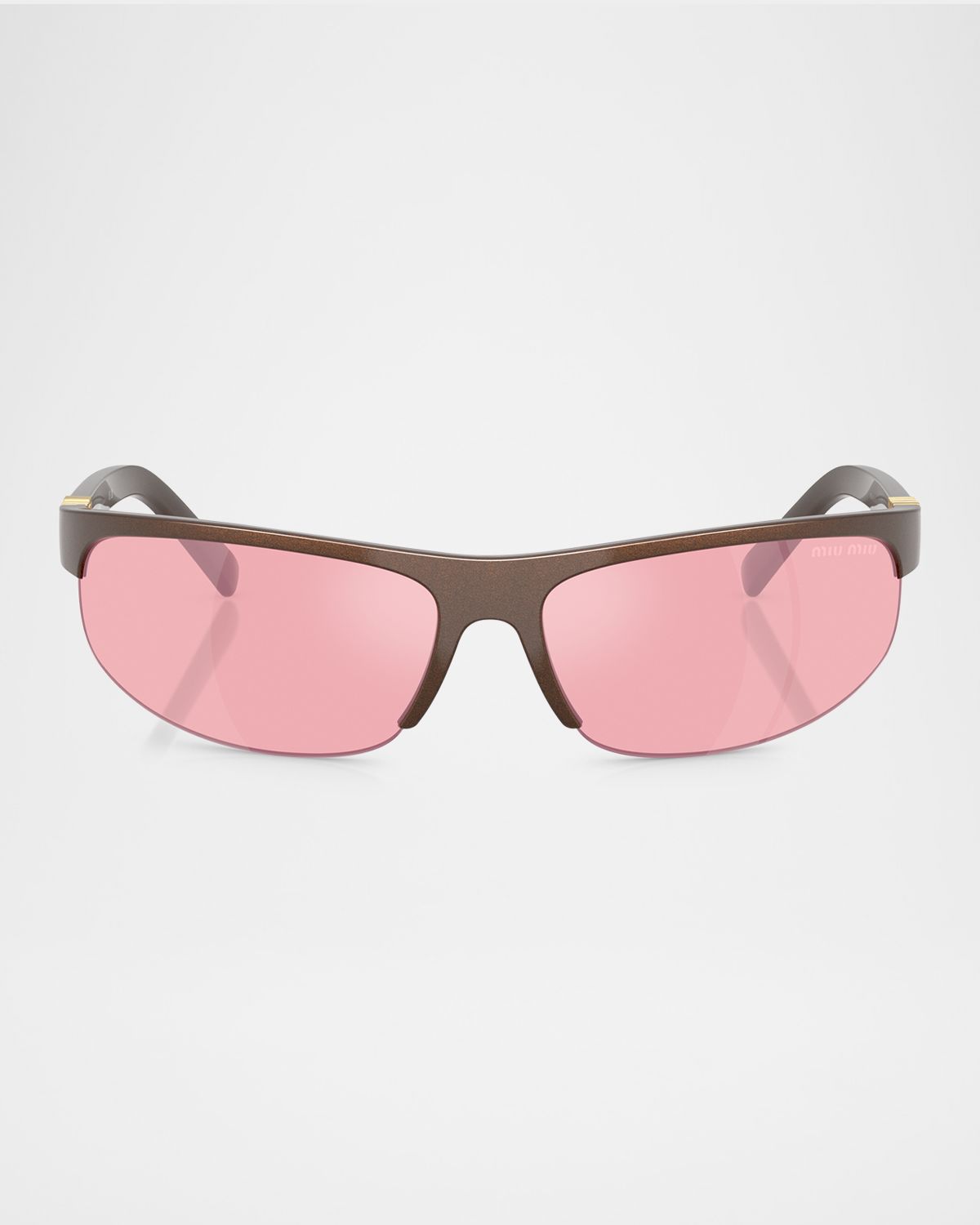 Miu Miu A02S Semi-Rimless Oval Plastic Sunglasses | Thumbnail 5