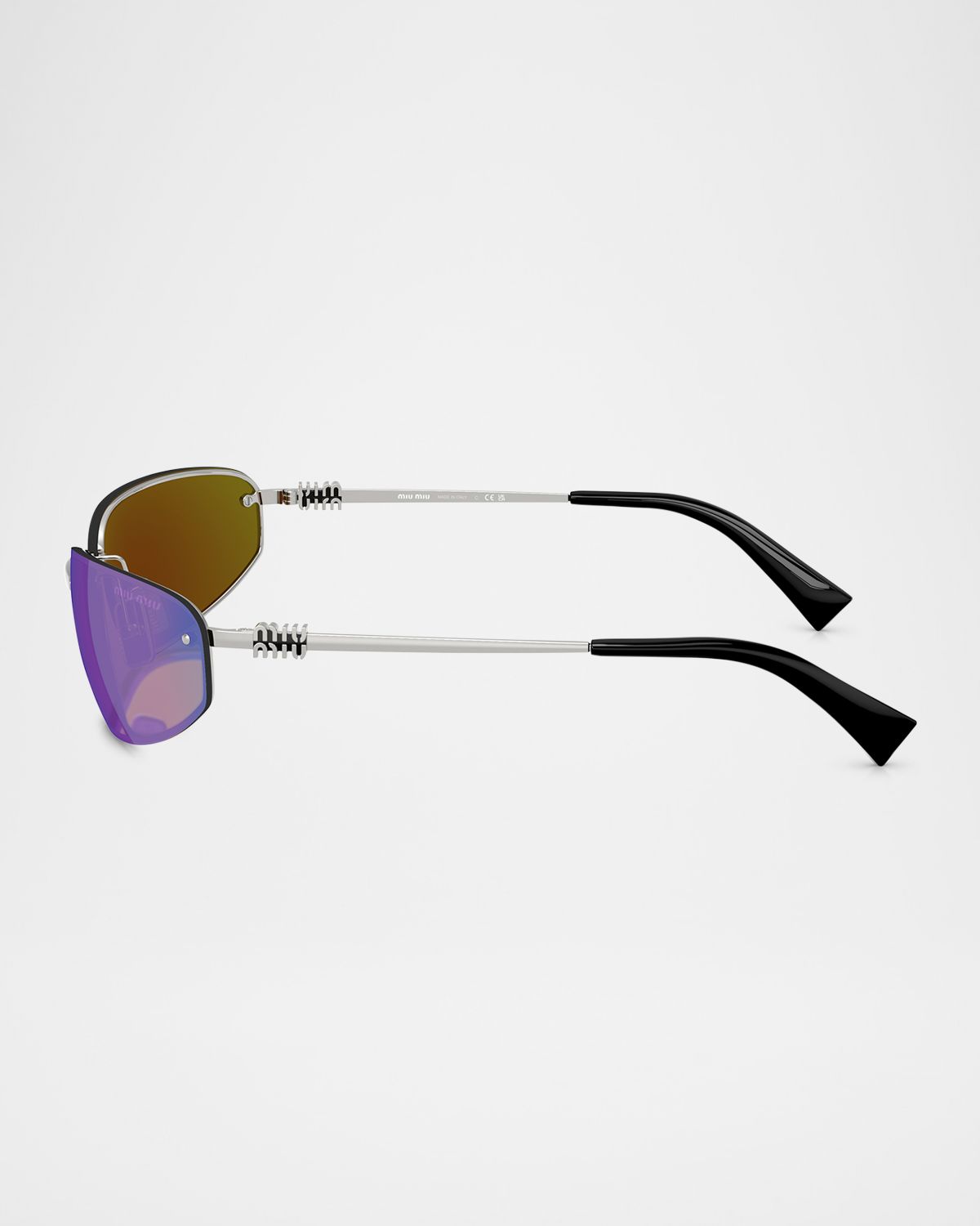 Miu Miu A50S Rimless Oval Metal Sunglasses