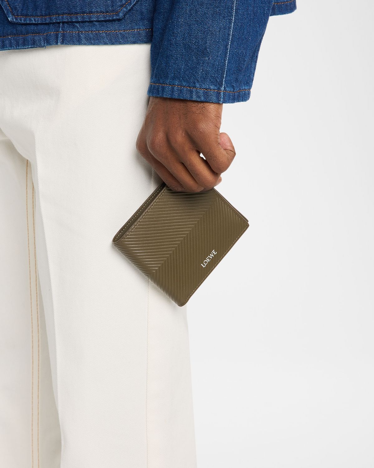Loewe Men 's Embossed Leather Bifold Wallet