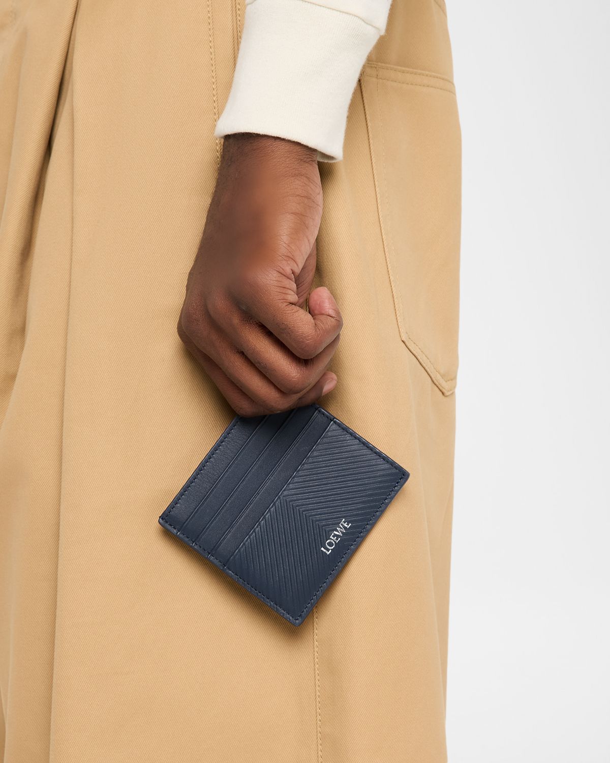 Loewe Men 's Embossed Leather Bifold Wallet