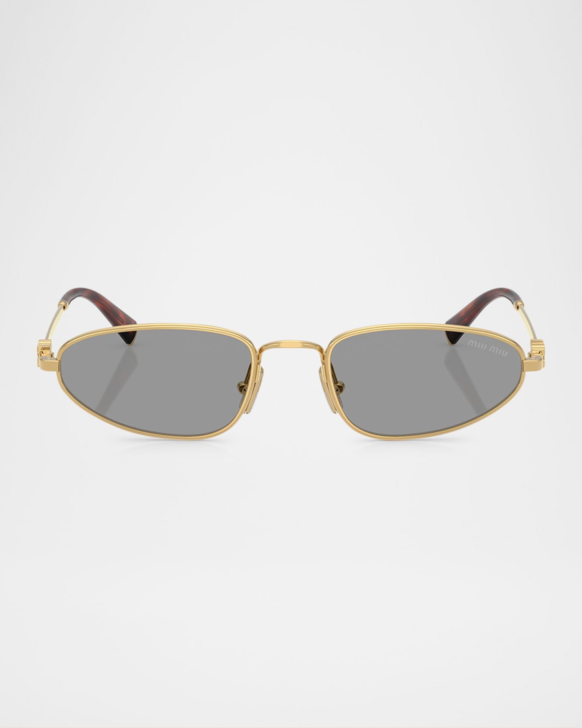 Miu Miu Logo Metal Oval Sunglasses | Thumbnail 5