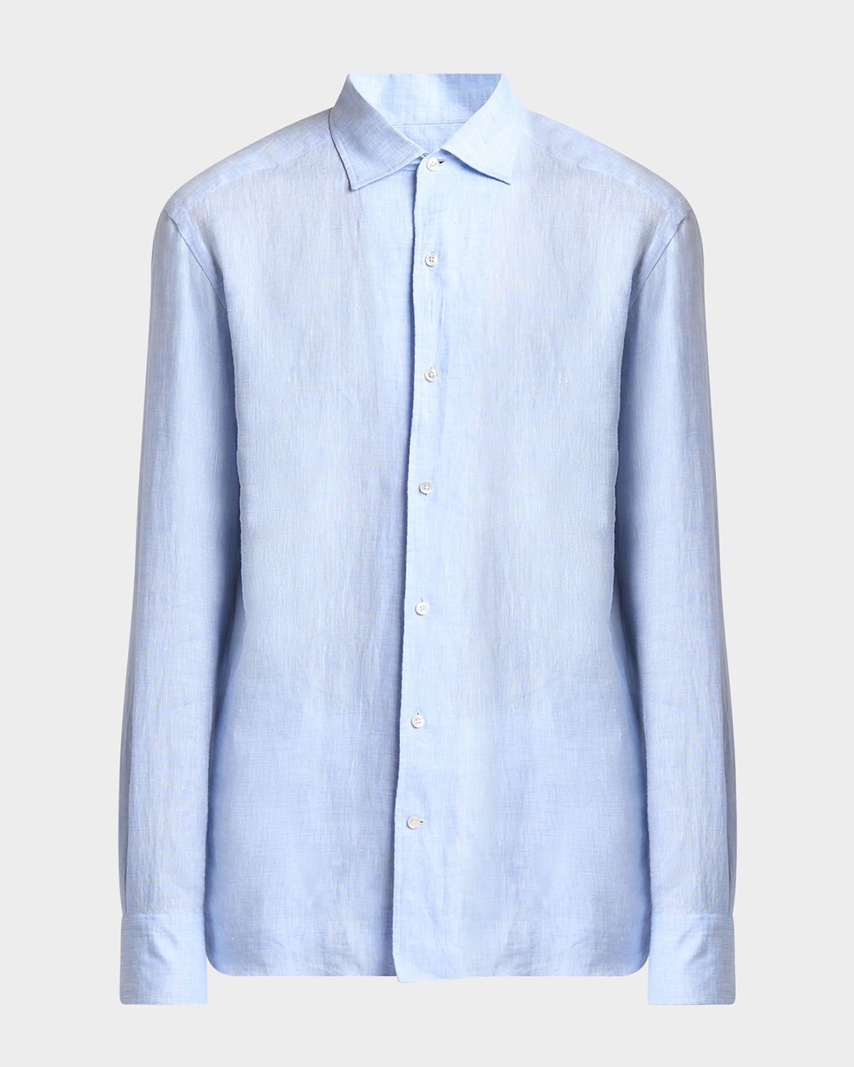 ZEGNA Men 's Oasi Lino Casual Button-Down Shirt