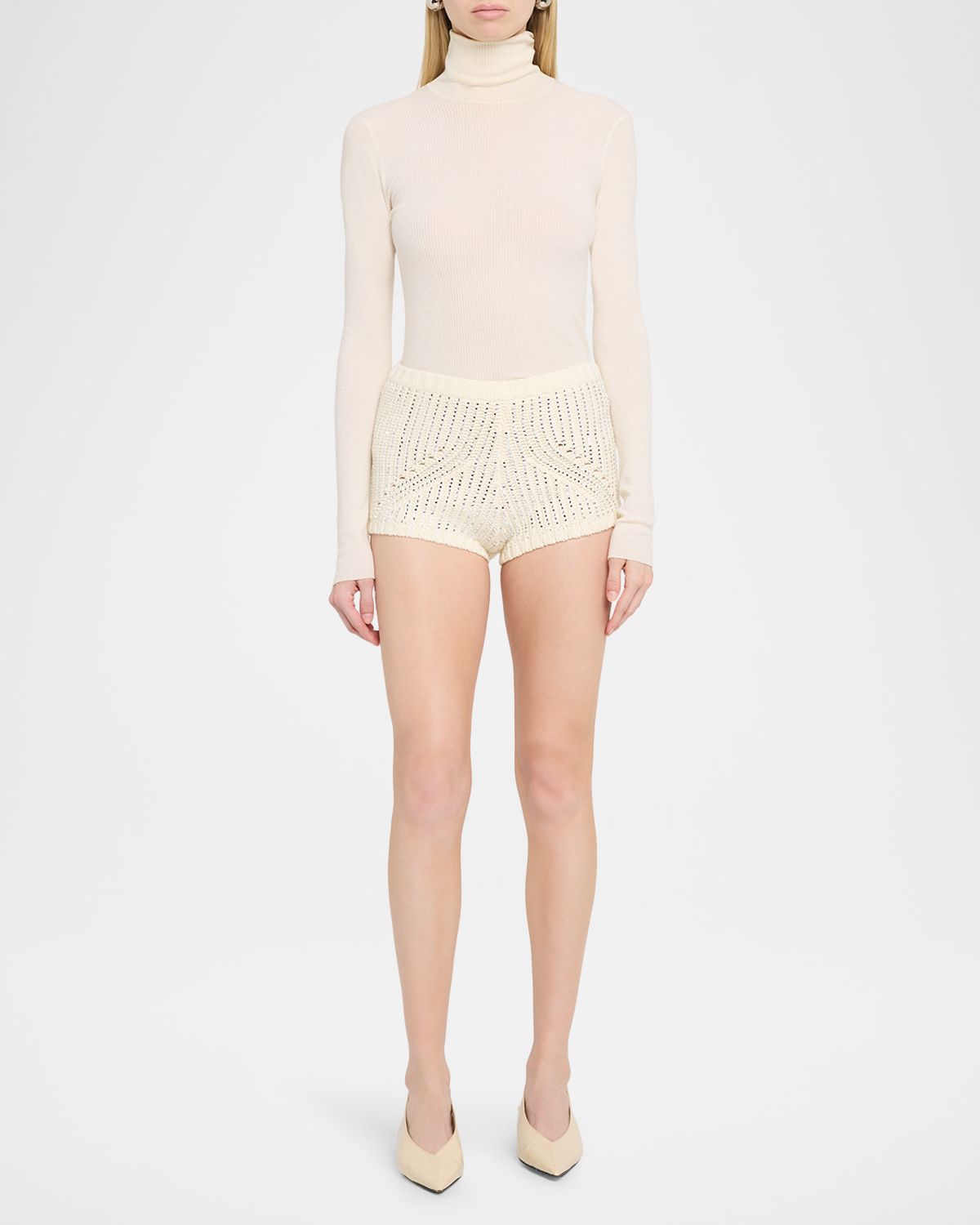 Retrofete Lola Embellished Sweater Shorts