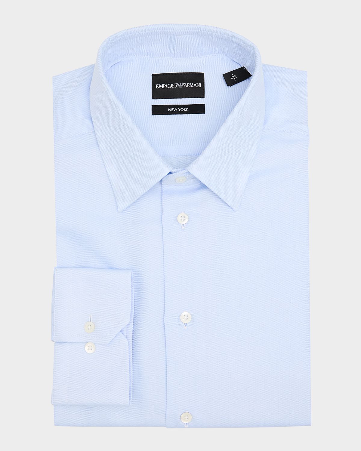 Emporio Armani Men's Cotton Micro-Woven Dress Shirt