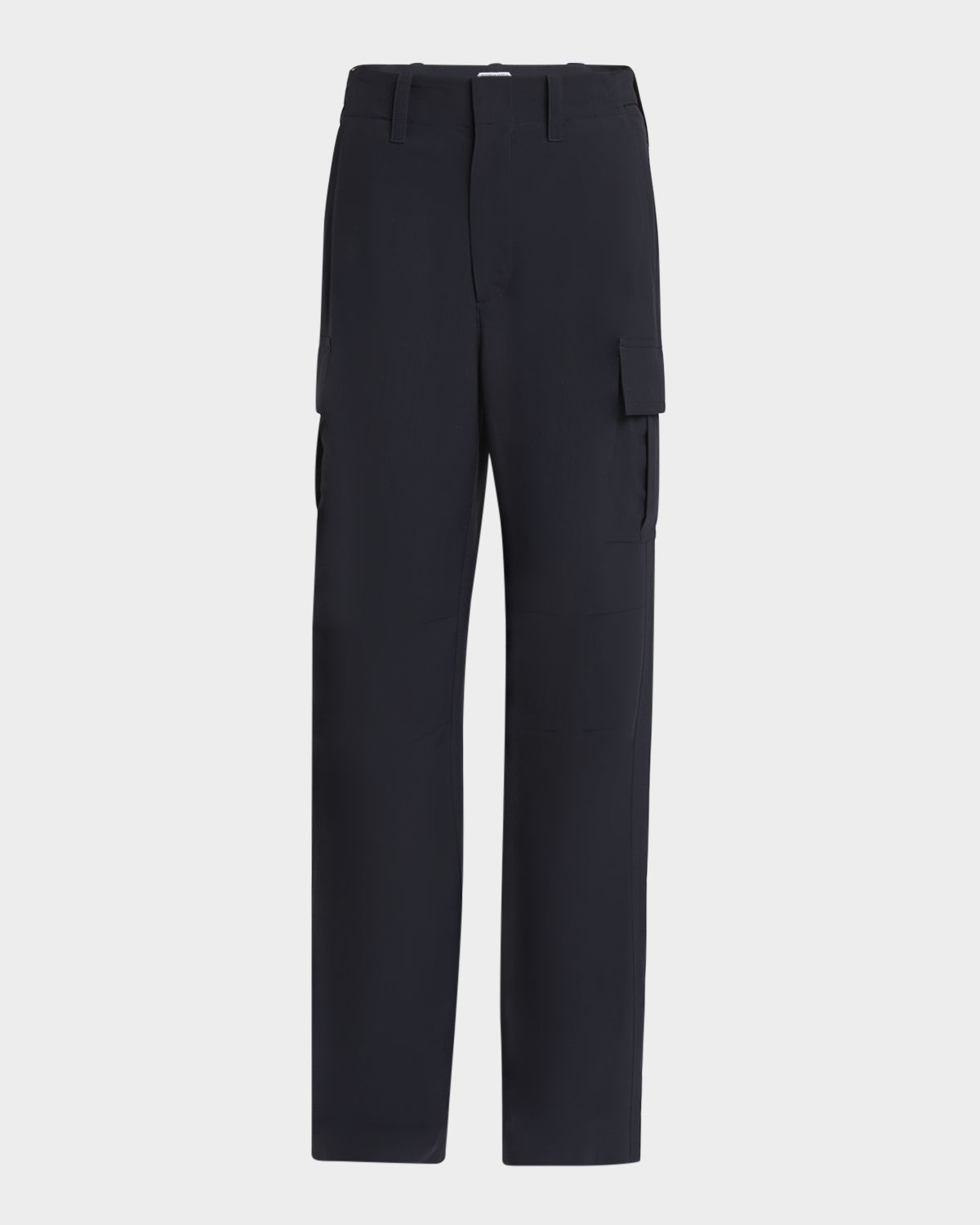 Bottega Veneta Cargo Fine Wool Wide Leg Trousers